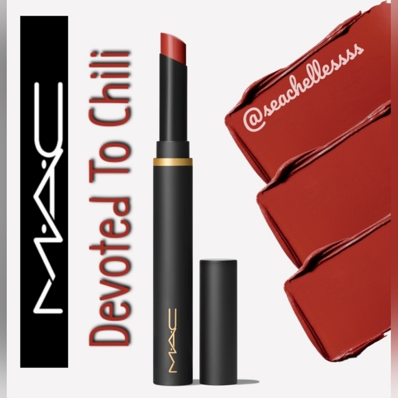 Devoted To Chili | Mac Cosmetics Powder Kiss Velvet Blur Slim Stick | Brand New - Picture 1 of 14